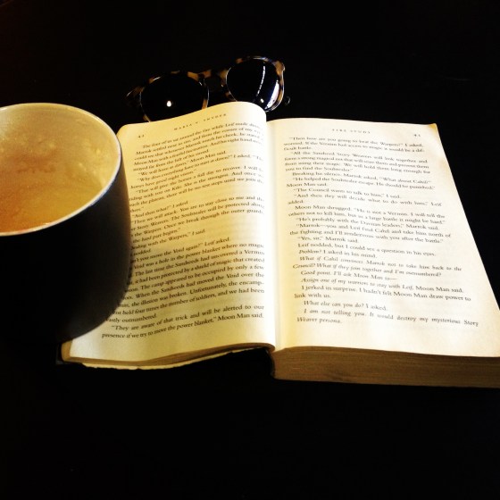 Coffee and a good book make for an excellent afternoon.