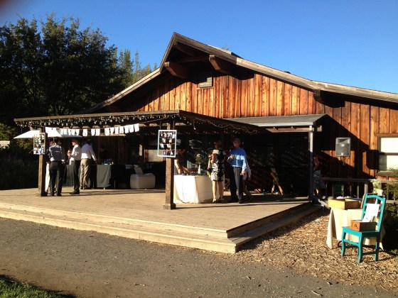 We danced in the barn after dinner.