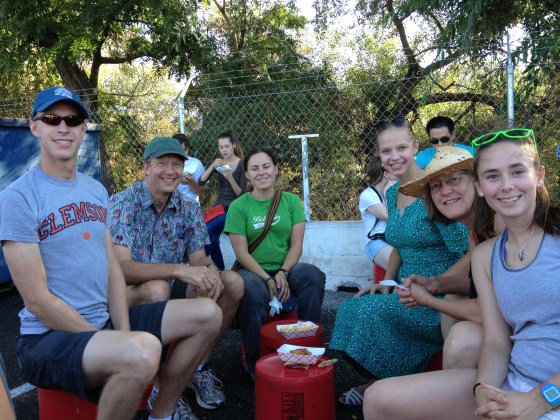 The family, roommates and I.